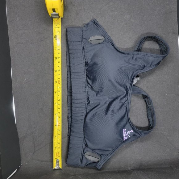 Sz M Women's Sport Bra The Original Wine Rack Booze Black with pad only bra - Picture 5 of 5